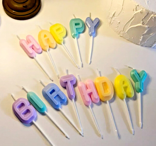 Macaron happy birthday letter - macaron,