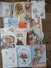 Small job lot Vintage Cards. Greetings/Birthday/Xmas 1920s -1960s