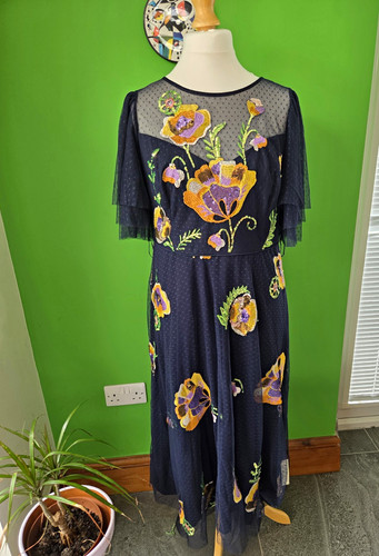 Monsoon navy floral mesh - monsoon,