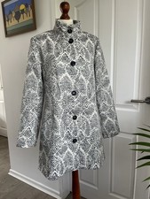 Desigual Black & White Coat Size 42 / XL Or 14 NWOT Stunning