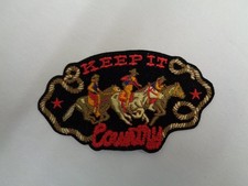 Cowboy & Western Iron Sew On Patch Horses Rope Lasso Unused Keep It Country