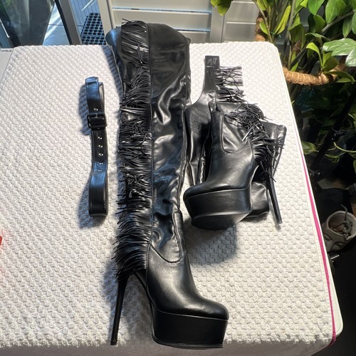 Cowgirl chap boots platform - cowgirl,