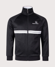 Mens Sergio Tacchini New Dallas Track Top - Black/White