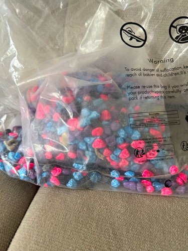 Multicolour aquarium gravels