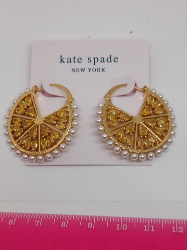 Kate spade gold hooped - spade,