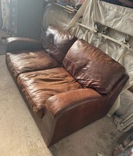 Duresta Panther Distressed Leather Sofa Settee Deliv Poss 1 Of 2