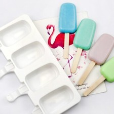 Silicone Ice Cream Mould Popsicle Lolly Frozen Dessert Maker Cakesicles Tray 4
