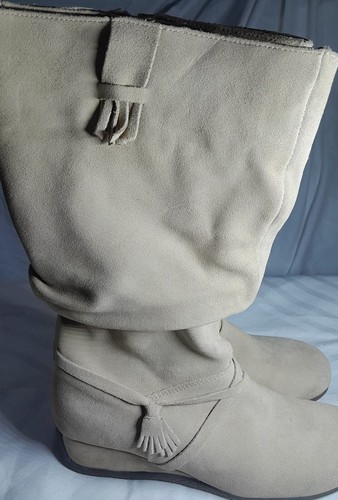 Lotus beige suede leather - beige,