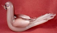 AURELIANO TOSO MURANO GLASS BIRD OPALINE ORNAMENT FIGURE