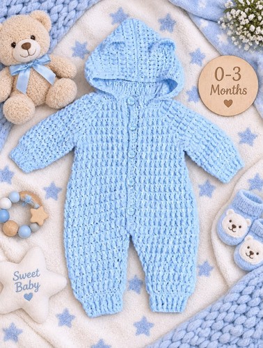 Handmade crochet baby boy - handmade, 0-3