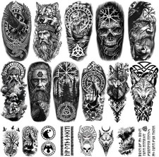 77 Sheets Temporary Tattoos