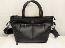 Egg Baby Changing Tote Bag Black Faux Leather