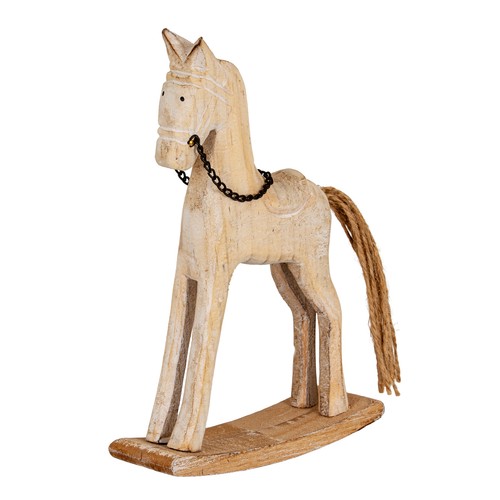 Natural rustic rocking horse - natural,