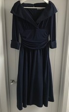 Eliza J Vintage style navy fit