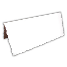 100 x White Deckle Edge