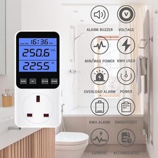   Power Meter Plug Energy Monitor Watt Meter Power Consumption Electricity Usage