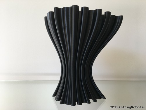 Modern wavy vase - wavy, for