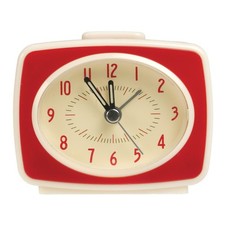 RETRO TV STYLE RED ALARM CLOCK