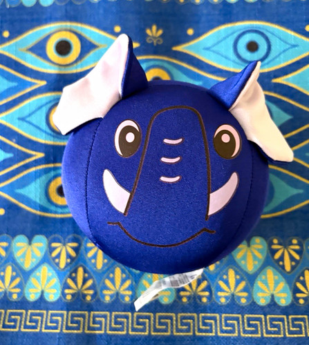 Blue white plush - plush, round