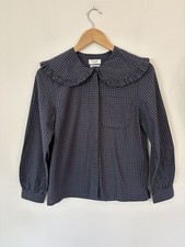 Toast Frill Collar Gingham