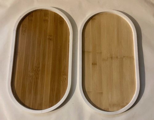 Lot wooden tray oval wood - wooden,
