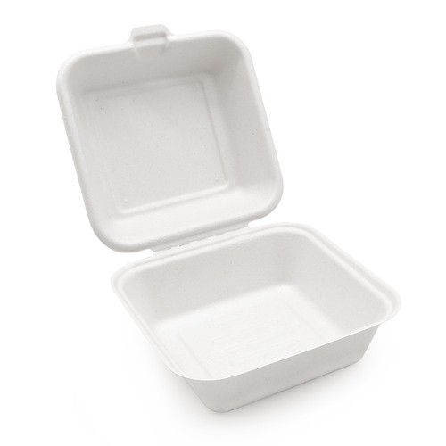 Bagasse big burger boxes - 6",