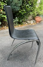 Vintage Chair Chrome frame & blk faux leather Scandi/Retro 90’s style