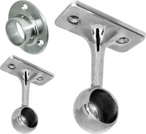 Chrome wardrobe rail fittings - wardrobe,