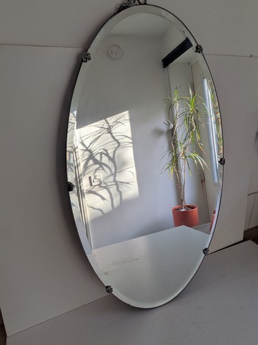 Antique large oval wall - oval, mirror