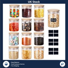 Glass Spice Jars with Bamboo