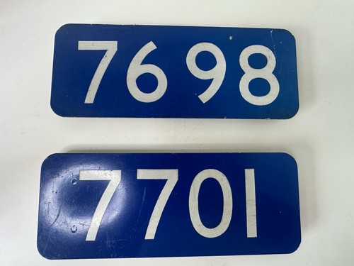 Pair vintage road - pair, signs
