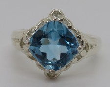 Sterling silver & aquamarine