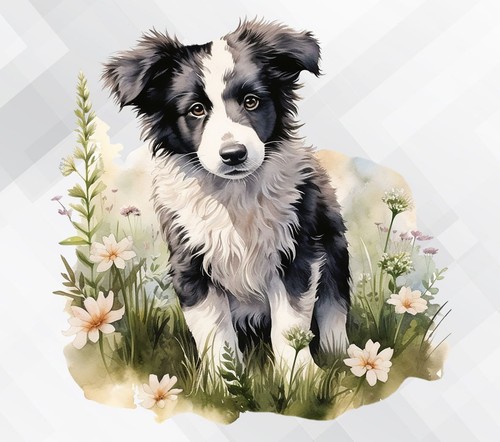 Border collie dog wall vinyl - dog,