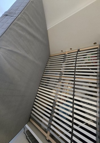 Ikea white double bed - ikea,