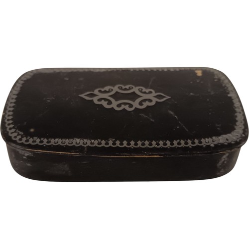 Vintage black snuff box - vintage,