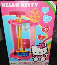 FARO HELLO KITTY CLEANING TROLLEY CART BRUSH CARPET BEATER BROOM J CLOTH