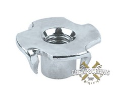 M6 FOUR PRONGED T NUTS CAPTIVE
