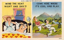 Vintage Comic Postcard: Come