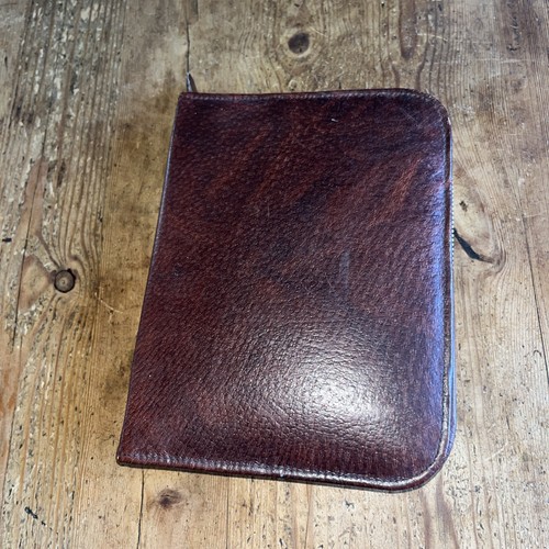 Vintage brown leather zipped - vintage,