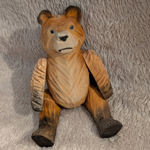 Hand carved wooden - wooden, bear