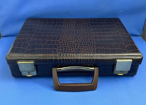 Vintage faux crocodile storage - crocodile,