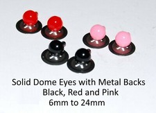 Solid Eyes METAL BACKS - Teddy Bear Making Soft Toy Doll Animal Craft