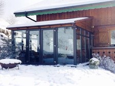 Conservatory - Made To Measure 4250 x 3250  Lean-to - Grey on white upvc 