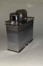 McMurdo Petrol Table Lighter. Engine Turn Case. ex-Dunhill Designer. 1940's