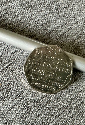 2005 50p pence piece - pence,