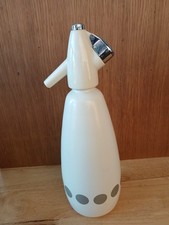 VINTAGE BREWERIANA BOC Sparklets Hostmaster Mk3 Soda Siphon White & Silver Spots