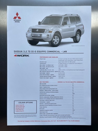 Mitsubishi shogun di - shogun, di-d