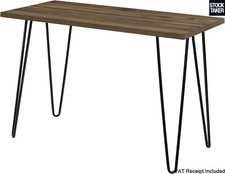 Alphason Owen Home Office Desk Retro Walnut Top Black Frame (VAT Invoice)