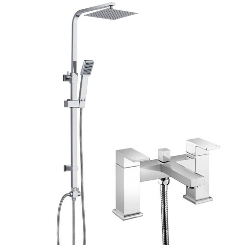 Chrome bath shower mixer - bath,