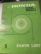 Generator Honda ES 2500 k1,k2 spare part catalog explosion drawing parts list